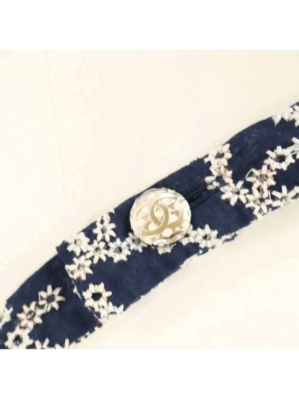 Chanel CC Logo Embroidery Halter Neck Dress 34
